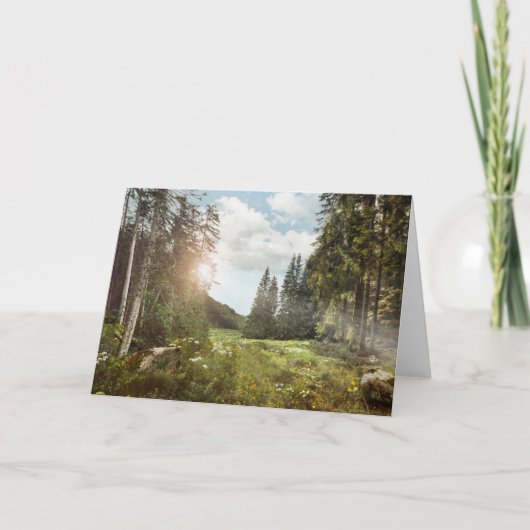 Forests | Sun Peeking Thru Karte (Vorderseite)