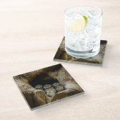 Forests Three Owls Looking Glasuntersetzer (Schrägansicht)