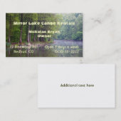 Forestsee-Visitenkarte Visitenkarte (Vorne/Hinten)