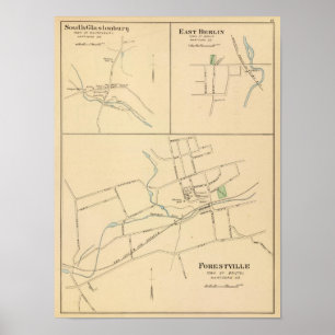 Forestville, S Glastonbury, E Berlin Poster