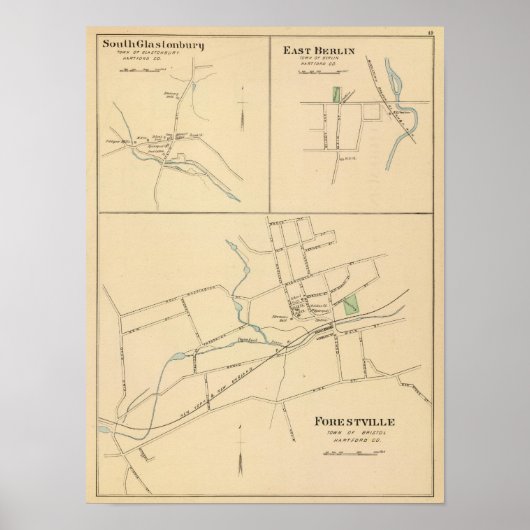 Forestville, S Glastonbury, E Berlin Poster (Vorne)