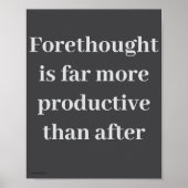 "Forethought..." Poster (Vorne)