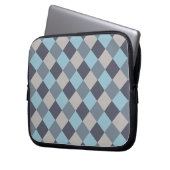 Foreut Blue Gray Cotton Seed Checkerboard Laptopschutzhülle (Vorderseite Links)