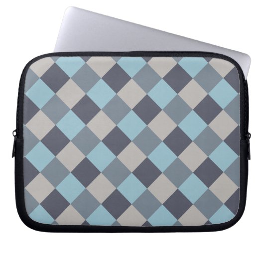 Foreut Blue Gray Cotton Seed Checkerboard Laptopschutzhülle (Vorderseite)