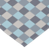 Foreut Blue Gray Cotton Seed Checkerboard Tischdecke (Schrägansicht)