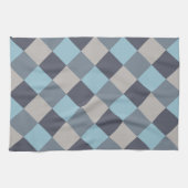 Foreut Blue Gray Cotton Seed Kariert Geschirrtuch (Horizontal)