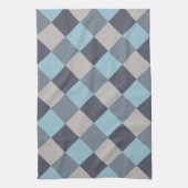 Foreut Blue Gray Cotton Seed Kariert Geschirrtuch (Vertikal)