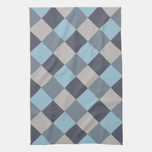 Foreut Blue Gray Cotton Seed Kariert Geschirrtuch (Vertikal)