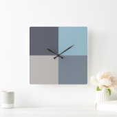 Foreut Blue Gray Cotton Seed Quadratische Wanduhr (Zuhause)