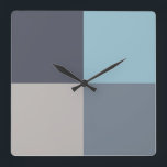 Foreut Blue Gray Cotton Seed Quadratische Wanduhr<br><div class="desc">... ... ... ... ... ... ... .</div>