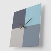 Foreut Blue Gray Cotton Seed Quadratische Wanduhr (Winkel)