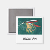 "Foreut Fin" Fishing Art Magnet (Vorderseite/Rückseite)