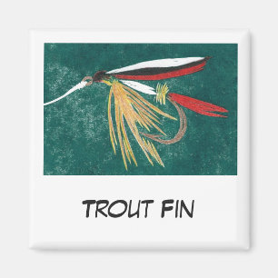 "Foreut Fin" Fishing Art Magnet