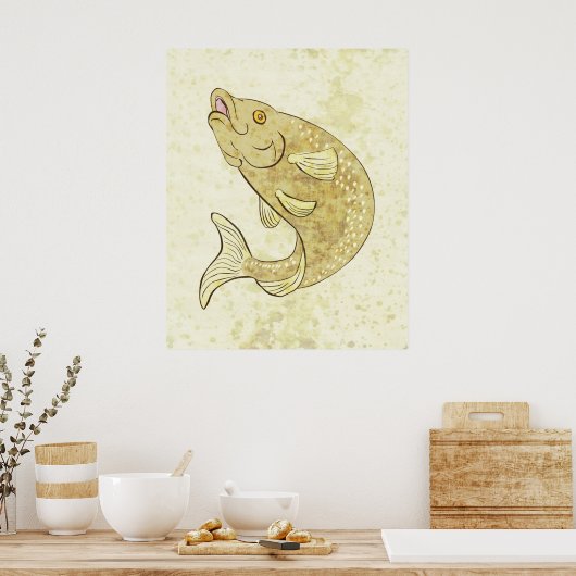 Foreut Fisch Springposter Poster (Küche)