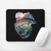 Foreut Fischen Berge Natur Fischer Mousepad (Mit Mouse)