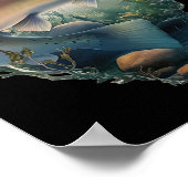 Foreut Fischen Berge Natur Fischer Poster (Ecke)