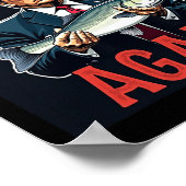 Foreut Fischen Funny Trump Fang Fisch Poster (Ecke)