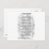 Foreut Fischgedicht mit Gravur Postkarte (Vorne/Hinten)