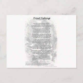 Foreut Fischgedicht mit Gravur Postkarte