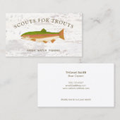 Foreut Fishing Charter Holz Business Card Visitenkarte (Vorne/Hinten)