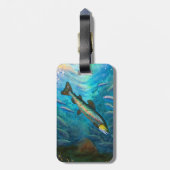 Foreut Fishing-Gepäckmarke Gepäckanhänger (Rückseite vertikal)