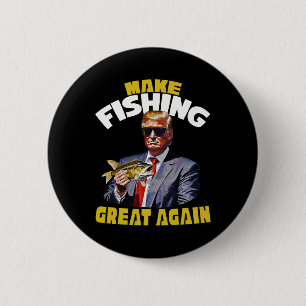 Foreut Fishing Novelty Fisherman Gift Button