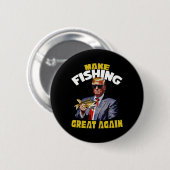 Foreut Fishing Novelty Fisherman Gift Button (Vorne & Hinten)