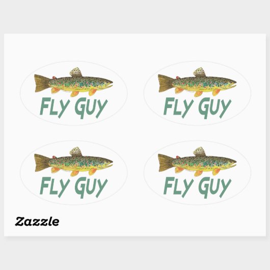 Foreut Fishing Ovaler Aufkleber (Blatt)