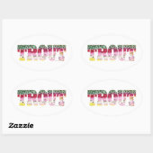 Foreut Fishing Ovaler Aufkleber (Blatt)