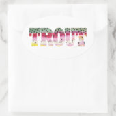 Foreut Fishing Ovaler Aufkleber (Tasche)