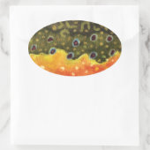 Foreut Fishing Ovaler Aufkleber (Tasche)