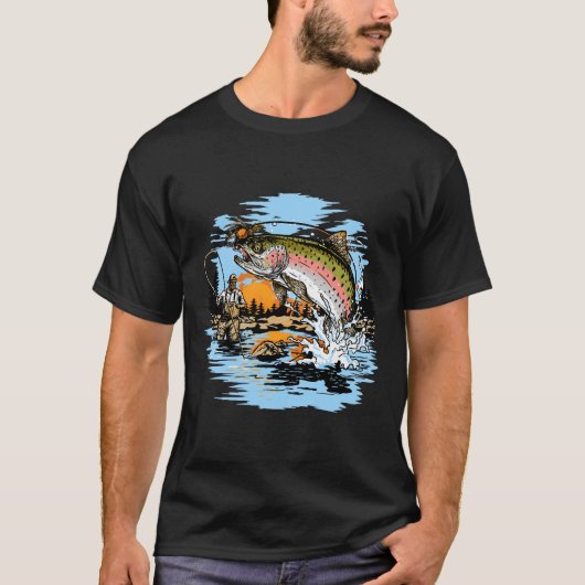 Foreut Fishing Print T-Shirt (Vorderseite)