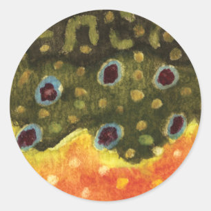 Foreut Fishing Runder Aufkleber