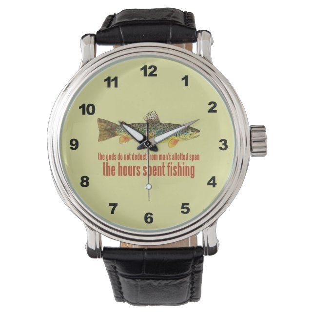 Foreut Fly Fisherman Armbanduhr (Vorderseite)