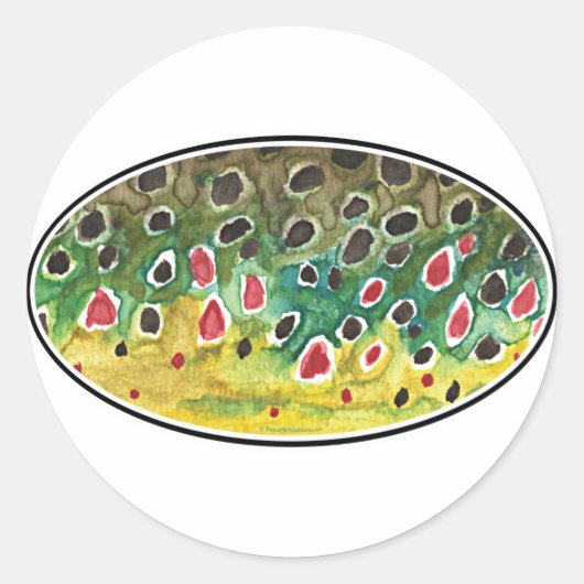 Foreut Fly FIshing Runder Aufkleber (Vorderseite)