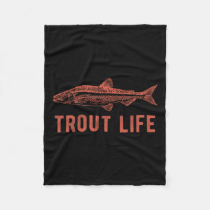 Foreut Life Fishing Novelty Fisherman Gift Fleecedecke