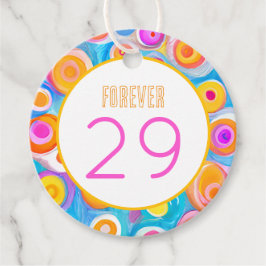 FOREVER 29 Geburtstag Abstrakte Kunst Spaß Geschenkanhänger