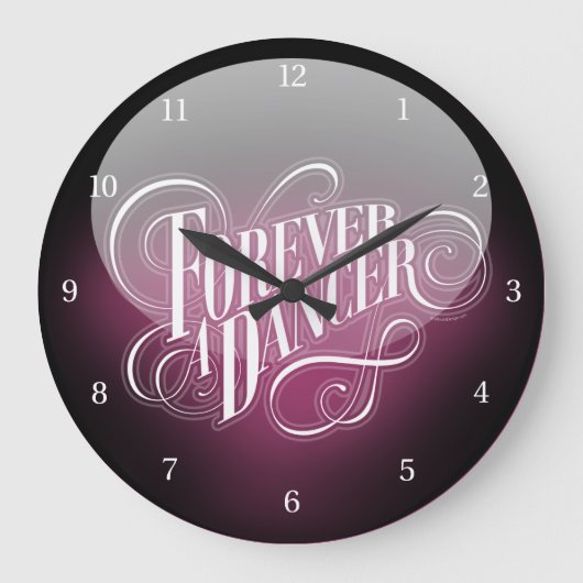 Forever A Dancer Große Wanduhr (Vorderseite)