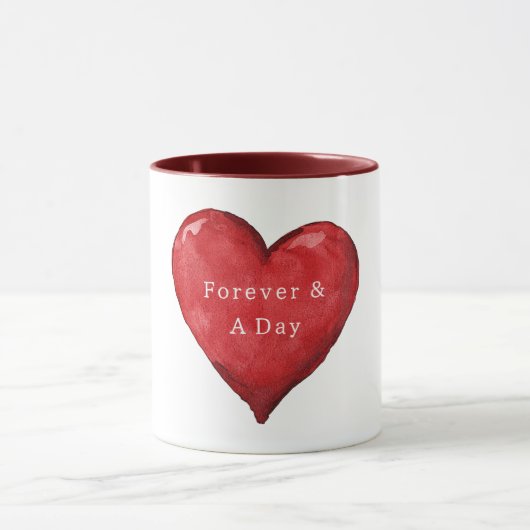 Forever & A Day Heart Valentine's Day Love Tasse (Zentrum)