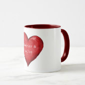 Forever & A Day Heart Valentine's Day Love Tasse (VorderseiteRechts)