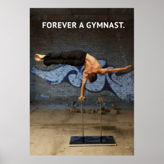Forever a Gymnast - Gymnastik Motivierend Poster