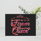 Forever A Queen Feiertagskarte (Stehend Vorderseite)
