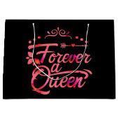 Forever A Queen Gift Bag Große Geschenktüte (Vorderseite)