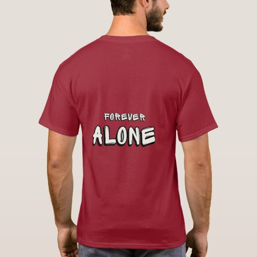 Forever Alone Adventure Awaits Basic Dark T-Shirt (Rückseite)