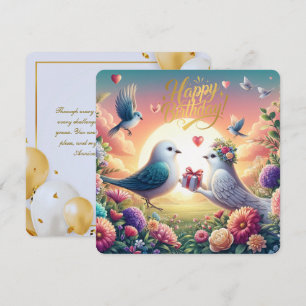 Forever & Always - A Lovebird's Gift Anniversary C Feiertagskarte