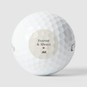 Forever & Always Benutzerdefinierte Initialen Roma Golfball (Vorderseite)