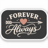 Forever Always Couple - Pointing Right Aufkleber (Vorderseite)