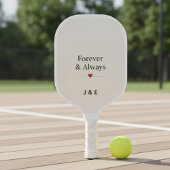 Forever & Always Custom Initials Romantic Pickleba Pickleball Schläger