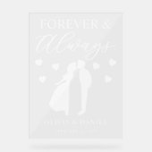 Forever & Always Custom Wedding Acrylschild (Vorderseite)