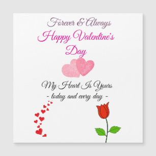 Forever & Always – Frohe Valentinstag-Karte Magnetkarte